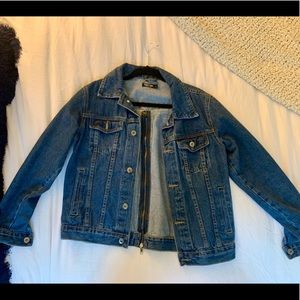 Zipper back Denim jacket